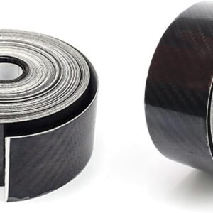CHSEROK Fibra de Carbono 2 Rollos de 5D Vinilo para Coche, 3 cm x 10 m, Tiras de Fibra de Carbono Película Protectora, Pegatinas de Fibra de Carbono para Coches, Motos y Bicicletas
