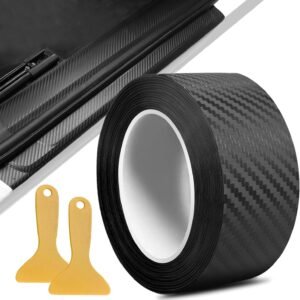 gaoduanluoluo Vinilo Fibra de Carbono para Coche 3D, 5cmx10m Película Texturizado Autoadhesiva, Fibra de Carbono Película Protectora Antiarañazos, Fibra de Carbono Vinilo para Coche y Moto