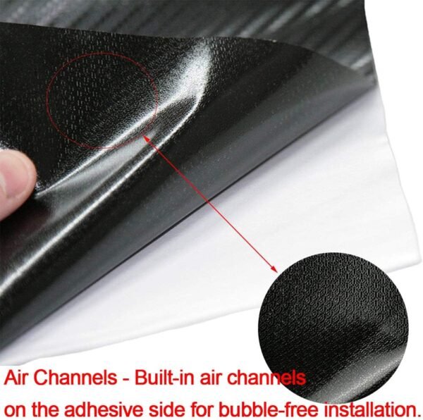 NewL Rollo de Vinilo de Fibra de Carbono 3D con Película Adhesiva Sin Burbujas y Herramientas de Instalación (Negro, 30cm x 150cm) - Image 3
