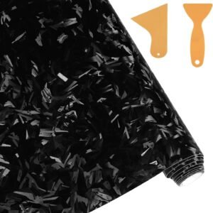 Zocipro Vinilo Fibra de Carbono 6D, Vinilo Adhesivo Coche 152 x 30cm, Vinilo Coche Película Pegatina Decoración sin Burbujas con 2 Rasqueta, Vinilo Coche Exterior para Coche y Moto