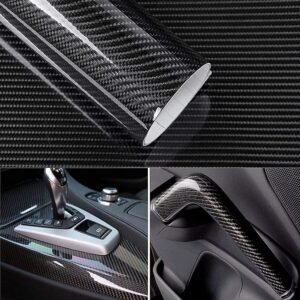 Arespark Vinilo Fibra de Carbono 6D, Adhesivo Impermeable para Coche, Vinilo Moto Película Pegatina, Decoración Autoadhesiva sin Burbujas, para Motocicletas, Automóviles