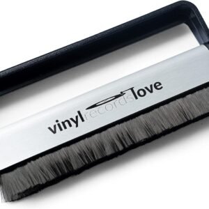Cepillo Limpia Discos Vinilo | Antiestático | Accesorio de Vinilo | Cepillo de Fibra de Carbono para Discos de Vinilo | Cepillo para Limpieza de Discos | Cepillo Discos Vinilo