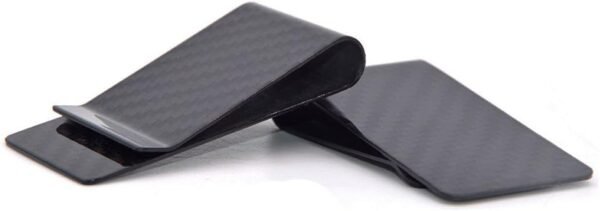 Medifier Billetera de Fibra de Carbono Ultraligera con Clip para Tarjetas de crédito y Dinero, Abrazadera para Hombres, Clip de Efectivo, Titular de Tarjetas (Negro) - Image 2