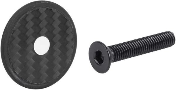 Casquillo Superior de Auriculares de Fibra de Carbono con Tornillo para la mayoría de Las Bicicletas - Image 2