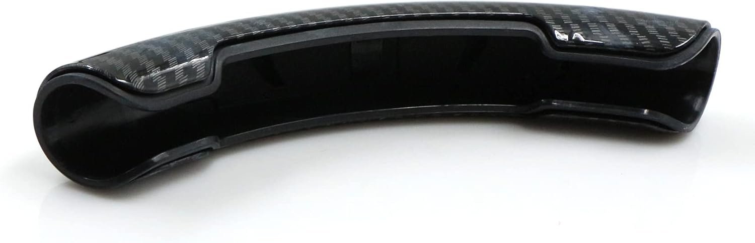 Jinminamz Cubierta del Volante automóvil Funda de Silicona Antideslizante Transpirable Dirección asistida Modificación automática 38 cm para la mayoría los automóviles (Fibra Carbono Negro) - Image 3