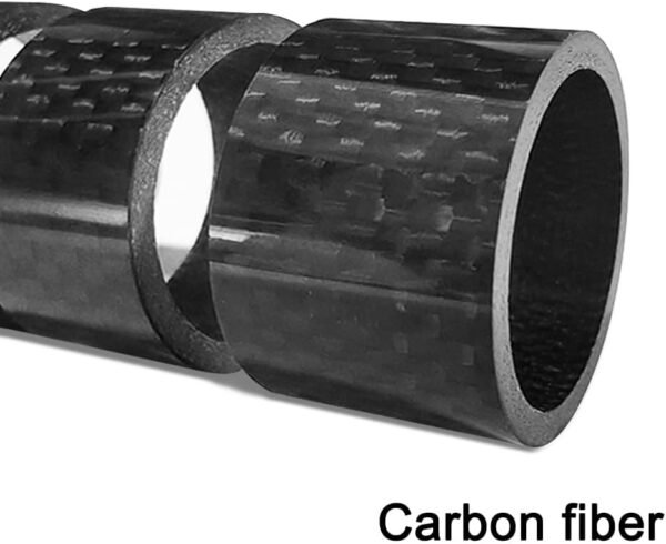DaKuan 11 Piezas de Fibra de Carbono para Bicicleta, 7 tamaños (20, 15, 10, 5, 3, 2, 1 mm), Tapa Superior de aleación de Aluminio, Tapa de vástago de Tuerca de Estrella para Tallos y Horquillas - Image 3