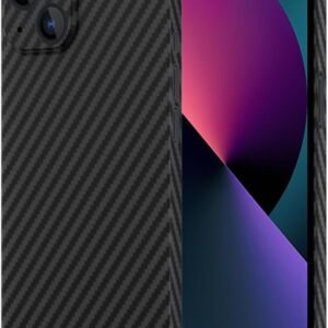 X-level Funda para iPhone 13, Estuches Protectores de Fibra de Carbono a Prueba de Golpes Thin Slim Phone Case para iPhone 13 - Negro