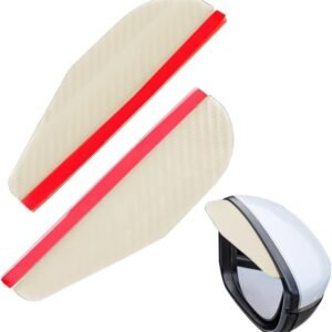 JNNJ 2 Piezas Protector Lluvia Espejo Retrovisor, Fibra De Carbono Espejo Lateral Para Lluvia Para Coches, Impermeables Para Espejo Retrovisor De Coche Lluvia Visera Ceja, Coche Accesorios(Azul)