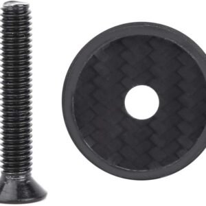 Casquillo Superior de Auriculares de Fibra de Carbono con Tornillo para la mayoría de Las Bicicletas