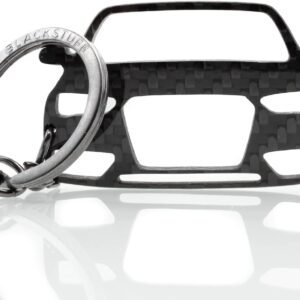 BlackStuff Llavero de fibra de carbono compatible con A4 B8 facelift 2012 BS-1054, Negro , S