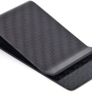 Medifier Billetera de Fibra de Carbono Ultraligera con Clip para Tarjetas de crédito y Dinero, Abrazadera para Hombres, Clip de Efectivo, Titular de Tarjetas (Negro)