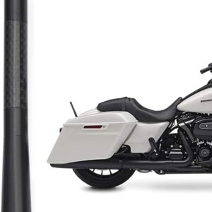 Bingfu Antena Motocicleta Fibra de Carbon Mástil Reemplazo 12cm Compatible con Harley Davidson 1998-2020 Road King Softail Touring Street Glide Road Glide Fat Boy Electra Glide Tour Ultra Classic