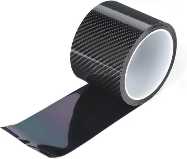 1 Tiras Protectoras de Umbral de Coche, Fibra de Carbono Pegatinas de Umbral para Coches, Anti-Colisión Protector Umbral de Puerta de Tira, Pegatina de Parachoques Antiarañazos, para Coche (5CM*5M)