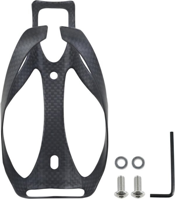 ROADNADO Carbono Fibra Portabidones de Bicicleta MTB Estante de Botella de Agua para Bicicletas ultraligeras y Ajustables Portabotellas de Bicicletas duraderas con Piezas Aktualisierung Mate 1 pièces