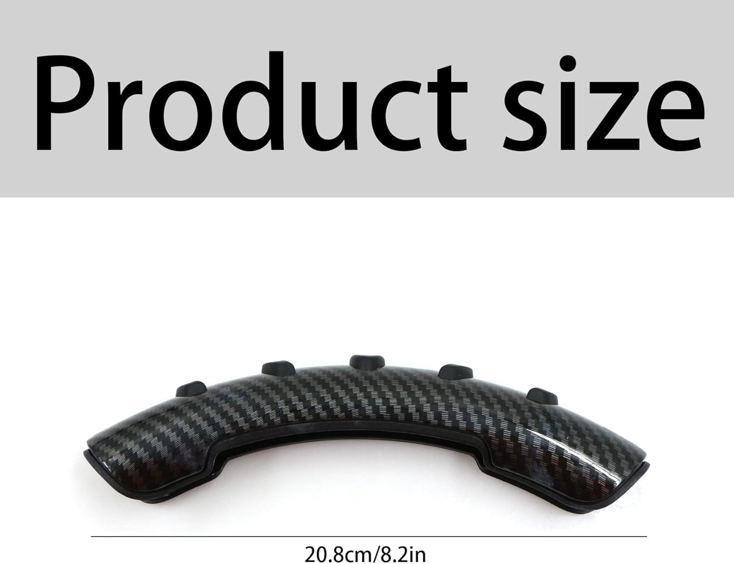 Jinminamz Cubierta del Volante automóvil Funda de Silicona Antideslizante Transpirable Dirección asistida Modificación automática 38 cm para la mayoría los automóviles (Fibra Carbono Negro) - Image 2