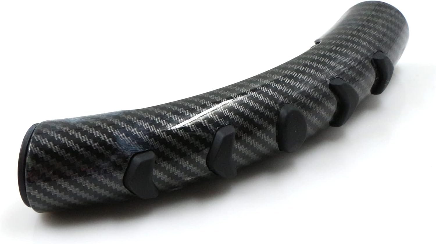 Jinminamz Cubierta del Volante automóvil Funda de Silicona Antideslizante Transpirable Dirección asistida Modificación automática 38 cm para la mayoría los automóviles (Fibra Carbono Negro) - Image 4