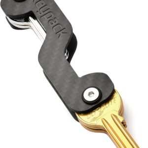 Keypack | Organizador de llaves con multiherramienta 12 en 1 | Porta llaves para hasta 16 llaves | Llavero | Caja de llave de carbono
