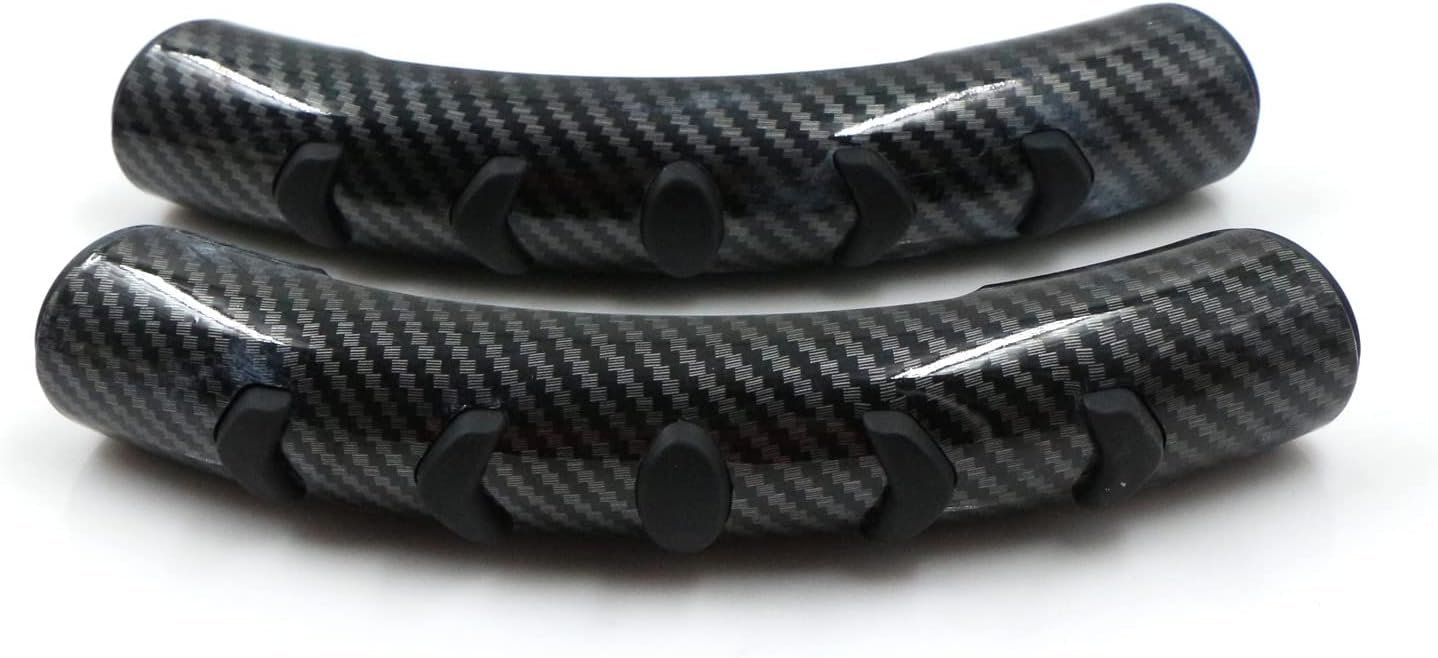 Jinminamz Cubierta del Volante automóvil Funda de Silicona Antideslizante Transpirable Dirección asistida Modificación automática 38 cm para la mayoría los automóviles (Fibra Carbono Negro) - Image 7