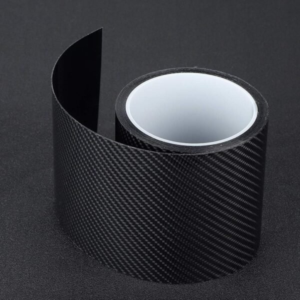 Ladieshow Pegatina Carbono, Cinta Adhesiva Fibra de Carbono 3 Metros Negro Protector de Borde de Puerta de Coche Pegatina Antirrayas - Image 8