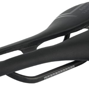 Msport Sillín de bicicleta de fibra de carbono para bicicleta de carretera y MTB súper ligero (negro)