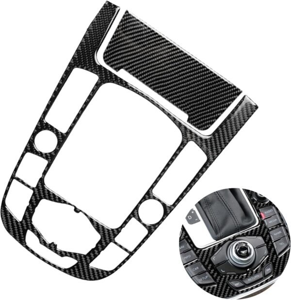 Ysislybin Adhesivo Decorativo de Fibra de Carbono para Interior, Pomo de Palanca de Cambios de Fibra de Carbono,Interiores Decorativos Interior Coche,Compatible con A4 A5 S4 S5 RS4 RS5 Q5 Accesorios - Image 9