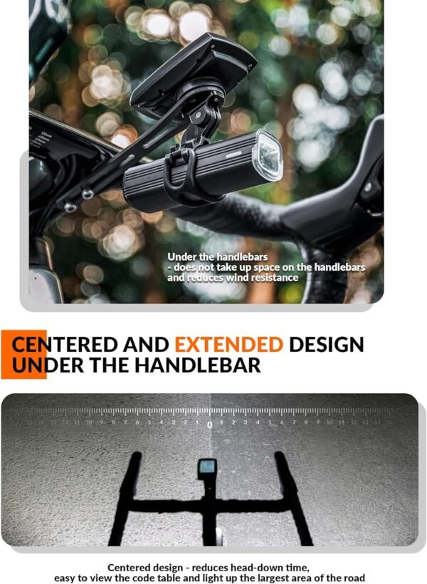 ROCKBROS Soporte para Manillar de Computadora GPS Soporte Bici Fibra de Carbono Compatible con Garmin-, Bryton-, Wahoo-, Giant-Computadora, Cámara de Acción y Luces Bicicleta - Image 5